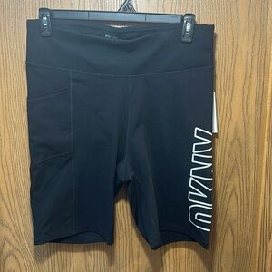 DKNY Black Logo Biker Shorts